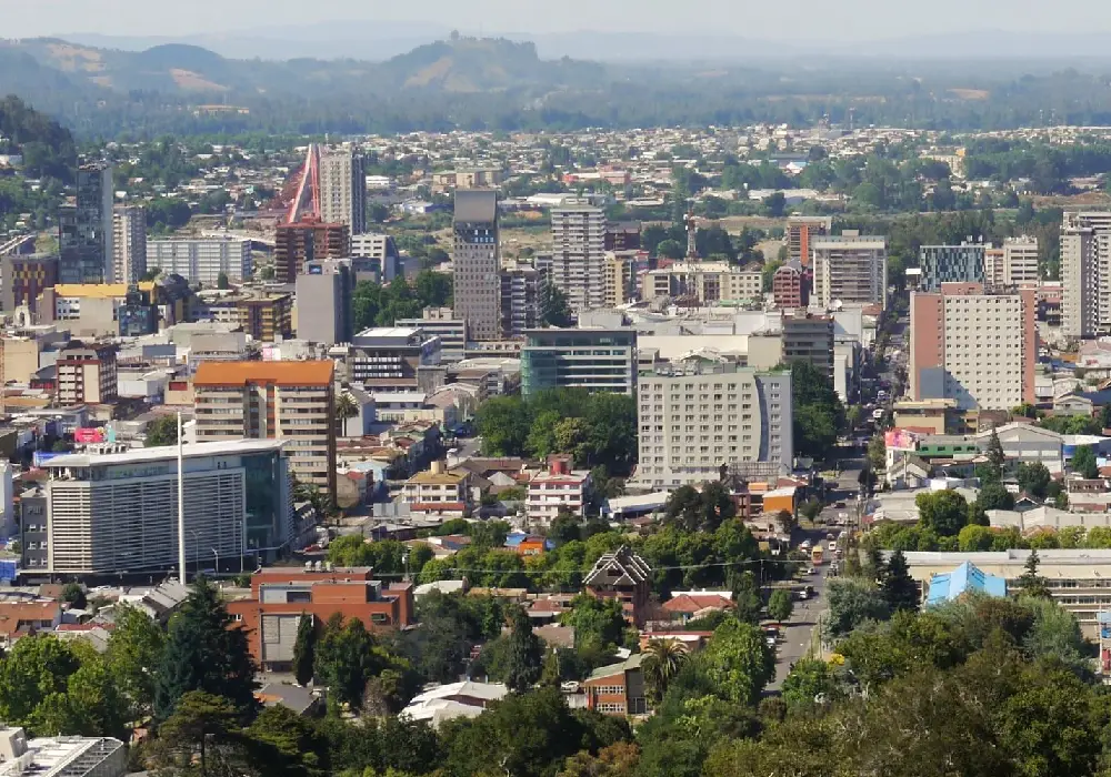 Vista urbana de Temuco, La Araucanía